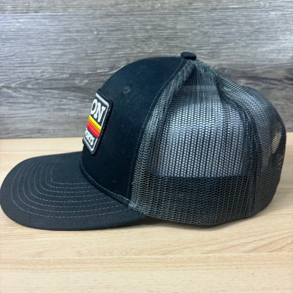 Moon Motorsports Hat Cap Snapback Black Monticello‎ Minnesota Logo Patch